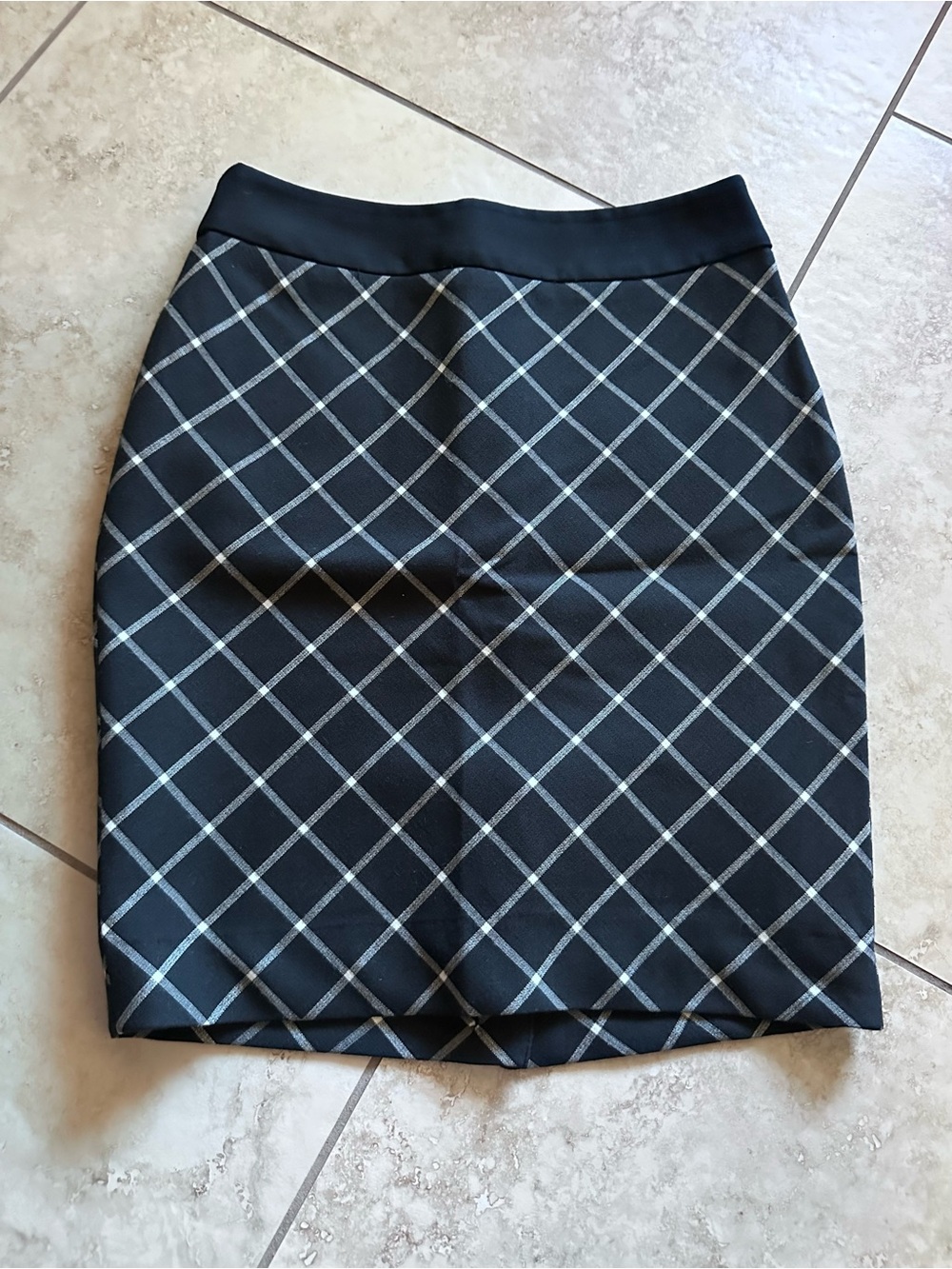 The Limited Black Plaid Pencil Skirt - Women's 0 Petite